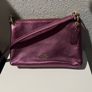 Purple coach cross bag